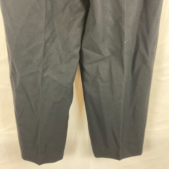 J. Crew Vintage Wool Pants 10 Black Pleated Pockets Lined - Picture 9 of 10